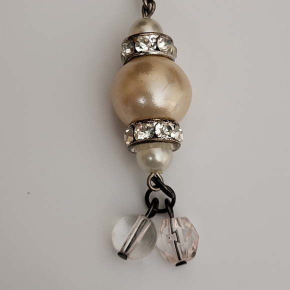 Faux Pearl Rhinestone Necklace - Picture 13 of 15